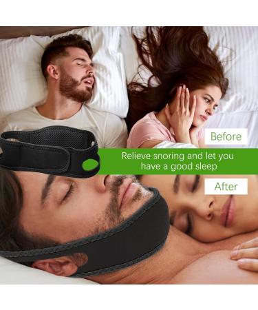 Anti-Snoring Chin Strap - Effective Snoring Stopper | 2023 Update | Black - Reduce Snoring with Professional Equipment - Buy Online on GoSupps.com