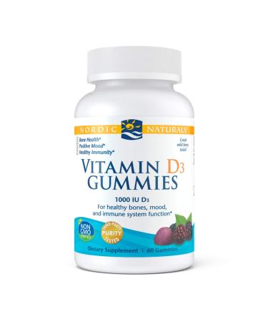 Nordic Naturals Vitamin D3 Gummies Wild Berry 1000 IU 60 Gummies