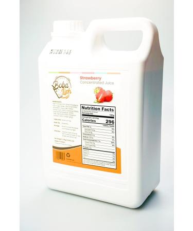 Strawberry Flavoured Bubble Tea Syrup by Boba Lish - 2.5kg - 50 Drinks - Catering Size - Buy Online on GoSupps.com