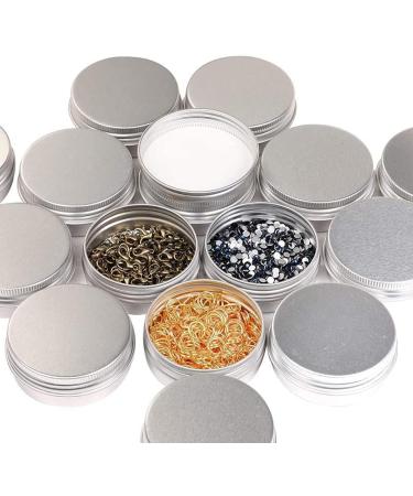 15PCs Aluminum Mini Cremedose Jars - 15ml Screw Cover for Cosmetics Ointments & Candles - Perfect for Tinkering & Lip Balm - Buy Online on GoSupps.com