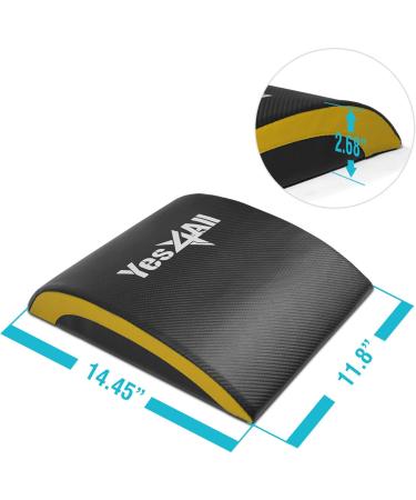 Yes4All Ab Exercise Mat - Yellow/Black Abdominal Wedge - Buy Online on GoSupps.com