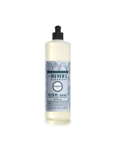 MRS. MEYER'S Clean Day Dish Soap Cruelty Free and Biodegradable Dishwashing Liquid Snow drop Scent 473 ml Bottle Clear 1 count Snowdrop