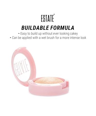 Estate Cosmetics Dew Me Baked Highlighter - Multi-Use Pressed Powder for Cheeks Eyes & Face - 3g (0.1 oz) - International Shipping Available - Buy Online on GoSupps.com