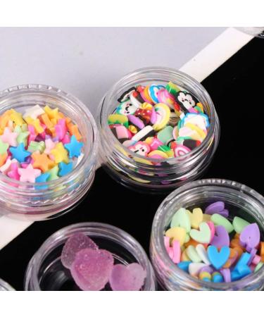 Housoutil 2 Sets Heart Polymer Clay Slices Sticker for Nails Heart Nail Gems Nail Decor Nail Stickers for Nail Art Stickers for Nails Gem Stickers Fruit Decor Ceramics Fudge 4X4X2cmx2pcs As Shown Bx2pcs - Buy Online on GoSupps.com