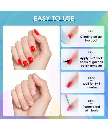 AIBRIT Gel Nail Polish Remover 2 Pack Set 0.5 fl oz./15ml - Quick & Easy Removal - Buy Online on GoSupps.com