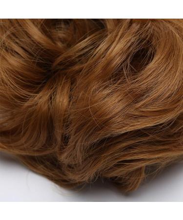 Silk-Co Hair Part with Rubber Band - Wavy Soft Dutt Extensions - 35g Honey Brown Messy Bun Updo - Buy Online on GoSupps.com
