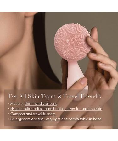 YEAHONE Electric Silicone Facial Cleansing Brush for Deep Cleaning and Exfoliating - Gentle Vibrating Mini Sonic Exfoliator - Buy Online on GoSupps.com