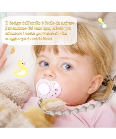 Pack of 2 BPA-Free Silicone Pacifier Chains & Clips | Safe Pacifier Holder Set for Babies - Buy Online on GoSupps.com