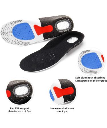 AINIUNIU 2 Pairs Unisex Orthotic Silicone Gel Shoes Plantar Fasciitis Orthotic Insole Orthopedic Insoles Foot Arch Support Insole Black (Size: UK 7-10) - Buy Online on GoSupps.com