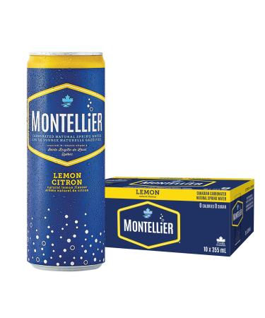 Montellier Carbonated Mineral Water with Natural Lemon Flavor 10x355mL