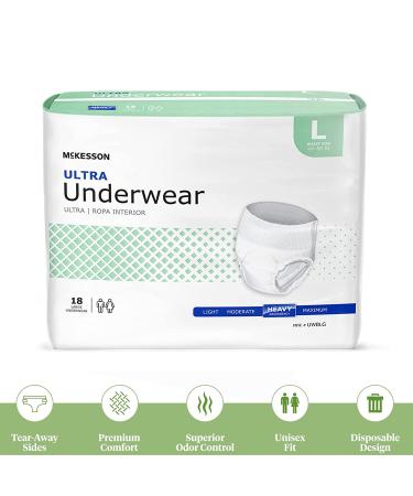 McKesson Ultra Underwear Incontinence Heavy Absorbency Large 72 Count - Buy Online on GoSupps.com
