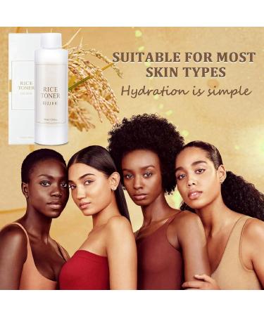 Rice Toner Rice Water Rice Face Toner Toner Skincare for Deep Hydration Smoothing Toner Natural Moisturizer Glow Essence Facial Toner Hydrating Toner for Face Moisturizing Rice Extract 150ML - Buy Online on GoSupps.com