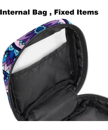 Stylish Purple Mandala Menstruation Bag for Women & Girls - Zippered Tampon Carrier & Bandage Tote - Buy Online on GoSupps.com