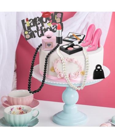 10 Pcs Makeup Cake Topper | Cosmetics Birthday Decorations | 3D Resin Bridal Shower Topper | Lipstick Perfume Eye Shadow Blush | Spa Theme Party Supplies for Girls Women - Buy Online on GoSupps.com