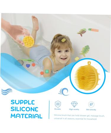 Hemoton Silicone Shampoo Brush - Bathing Exfoliating and Massage Tool for Toddlers & Kids - 7x7cm Spa Hair & Scalp Brush - International Shipping Available - Buy Online on GoSupps.com