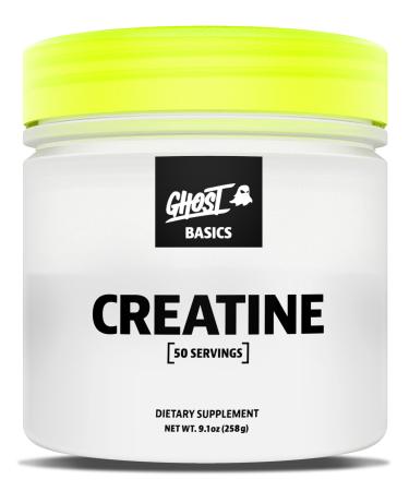 GHOST Basics Creatine Monohydrate Powder for Men & Women 5G Creapure Creatine Workout Supplement for Muscle Gain Vegan Soy Free & Gluten Free - 50 Servings