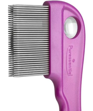 Puressentiel Anti Lice Tri Expert Comb Combatting and detection of lice - Triple row of teeth Triple Efficacy - Headlice larvae and nits removal - Stainless steel Magnifying glass - All hair types 1 Unit (Lot de 1) - Buy Online on GoSupps.com