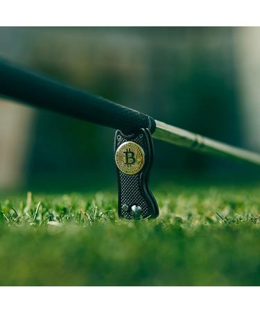 HODL 21 Bitcoin Golf Divot Repair Tool - All-Metal 3-in-1 Golf Multitool | Foldable with Pop-up Button & Magnetic Ball Marker - Buy Online on GoSupps.com