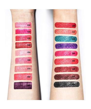 18 Colors Diamond Glossy Lipstick | Waterproof Matte & Shimmer Lip Gloss - Long-Lasting Beauty Makeup - Buy Online on GoSupps.com