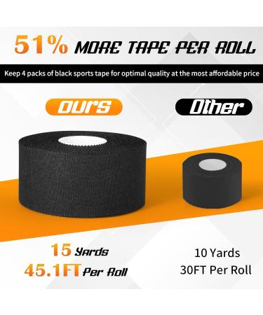 White Athletic Sports Tape 3 Pack - 1.5in x 45ft | Easy to Tear No Sticky Residue | Ideal for Climbing & Boxing - Buy Online on GoSupps.com