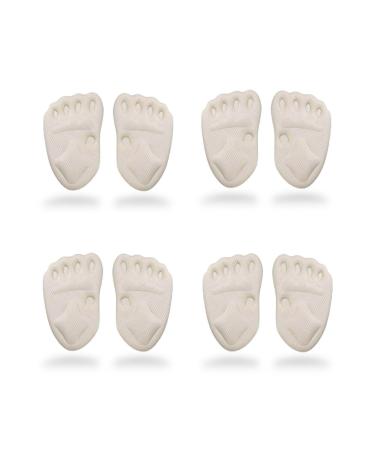 CB 4-Pairs Forefoot Shoe Metatarsal Pads Ball-of-Foot Sponge Cushions Inserts Insoles Shoes Too Big Foot Pain Relief for Men & Women Kids Shoes Style C-Nude