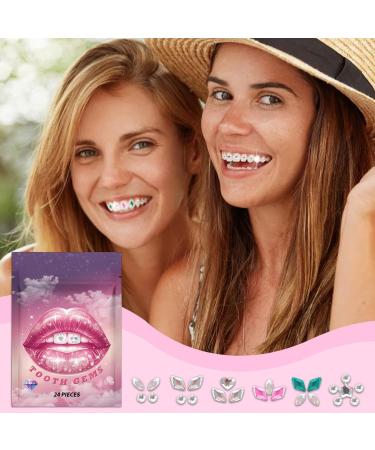 Crystal Stickers for Teeth | Gemstone Stickers for Teeth with Portable Decorative Comfortable Teeth Supplies for Daily Use Shopping Dating - Buy Online on GoSupps.com
