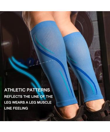 Calf Compression Sleeve for Men & Women Shin Splints Support Running Hiking Cycling L/XL Black - Buy Online on GoSupps.com