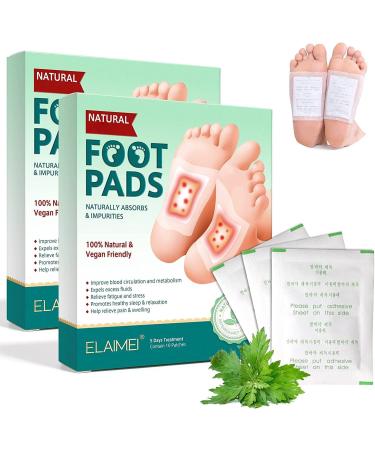 Foot Patches 20pcs Foot Pads 100% Natural Organic Feet Patches Relieve Body Stress Improve Sleep Quality Enhance Blood Circulation Remove Body Toxins