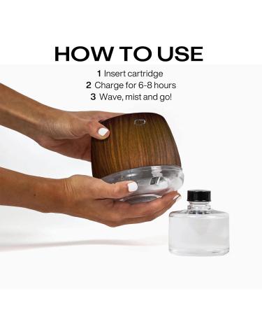 SnappyScreen SNAP Wellness Touchless Mist Hand Sanitizer Device - Woodgrain + Cartridge - Day at the Spa (Cucumber Honey and Sweet Aromatherapies) - Buy Online on GoSupps.com