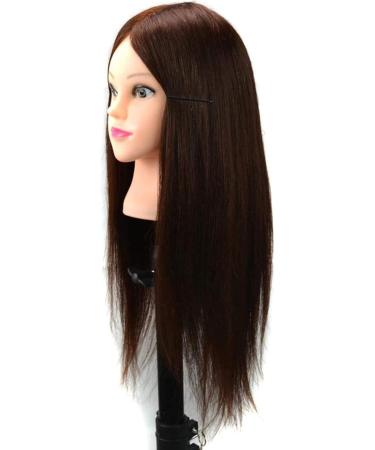 Adjustable Female Tailor Puppet with Human Hair - Training Curls & Styling Dummy Head for Wig Tailoring - Buy Online on GoSupps.com