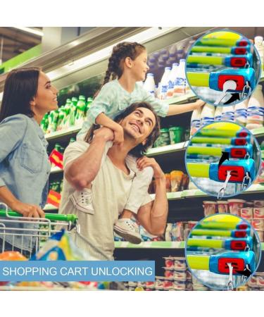 Buy 2 Sets Stainless Steel Shopping Trolley Tokens & Key Rings - Durable Metal Coin Holder & Wine Bottle Opener - Perfect for DIY & Couples - Buy Online on GoSupps.com