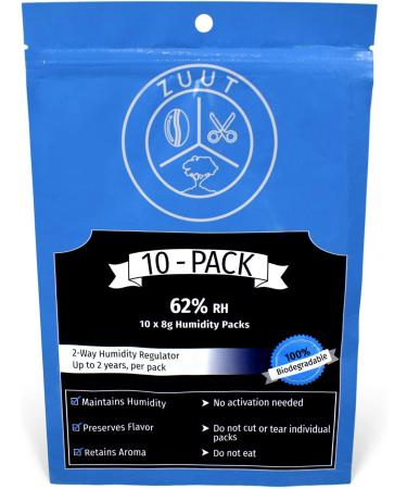 2-Way Humidity Regulator Packs 62% RH 8g - 10 Pack (IMPROVED) | Maintain Perfect Moisture Levels - Buy Online on GoSupps.com