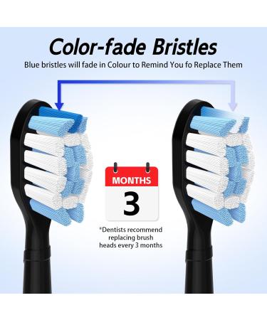 Trustnice Replacement Brushes for Philips Sonicare - Brush Heads Compatible with Healthywhite EasyClean Gum Health & Flexcare - 8 Pack (Black) - International Shipping Available - Buy Online on GoSupps.com