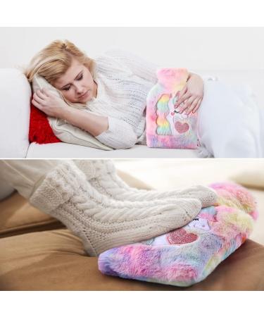 Unicorn Plush Hot Water Bottle Cover | Removeable & Washable | 1L Natural Rubber | Red | Warm in Winter | Neck, Waist, Back, Legs, Shoulder - Buy Online on GoSupps.com