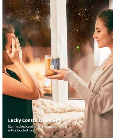 IZIDDO Zodiac Scented Candles for Women - Lucky Birthday Gifts | 12 Constellation Aromatherapy Candles - Blackcurrant & Vanilla 9.5oz Jar - Perfect for Friends & Gifts - Buy Online on GoSupps.com