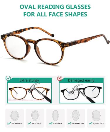 Eyekepper 5-Pack Oval Round Spring Hinges Reading Glasses - Closed Sun Readers +1.25 +1.25 Mix | International Shipping Available - Buy Online on GoSupps.com