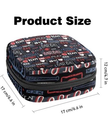 Womens Baseball Pattern Binding Bags | Tampon Storage & Zip Pockets | Multi-Functional Menstrual Bags - Buy Online on GoSupps.com