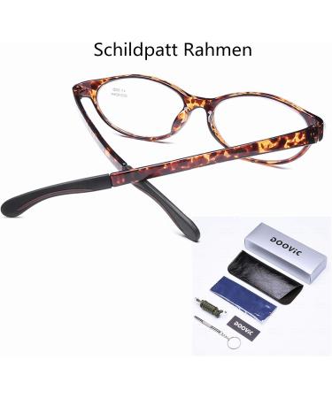 DOOViC Blue Light Filter Cat Eye Reading Glasses TR1046 | Lightweight Tortoiseshell Frames | 1.0x Magnification - Shop Internationally - Buy Online on GoSupps.com