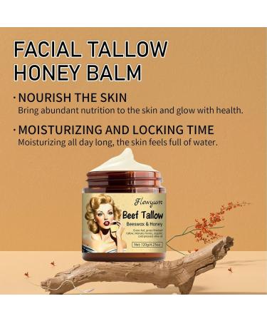 120g Organic Tallow Balm & Honey Balm - Wrinkle Defense Cream for Face & Body | Pure Moisture Skin Care - Buy Online on GoSupps.com
