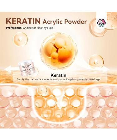 SAVILAND Acrylic Powder Set: Professional Acrylic Nail Kit 15G Keratin Acrylic Powder Pink Clear White Acrylic Nail Powder Strong Acrylic Nails Expert Home Manicurist Extension Nail Care - Buy Online on GoSupps.com