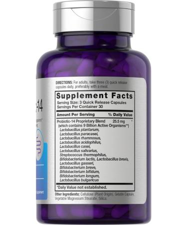 Horb ach Probiotics for Women & Men | 14 Strains for Digestive Health | 9 Billion CFU | 90 Capsules | Non-GMO & Gluten Free Supplement - Buy Online on GoSupps.com