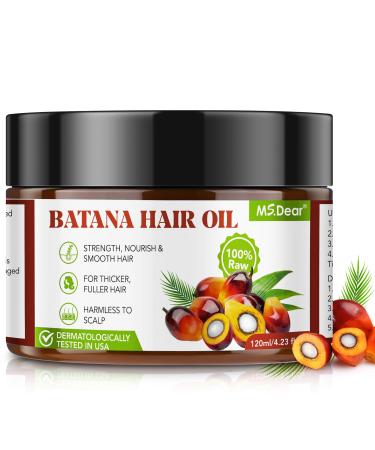 Batana Oil Honduras Pure Dr. Sebi: Natural Hair Growth Oils with Batana Oil Castor Oil Rosemary Oil Rice Water and Biotin - Nurturing Scalp and Effective Hair Thickening for Women and Men 4.2 OZ