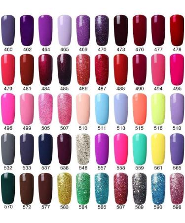 Vishine Soak-off Nail Art UV LED Nail Polish Salon Manicure Glitter Pale Violetred(507) #507 - Buy Online on GoSupps.com