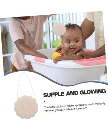 Bath Sponge Mittens Bathing Shower Adorable Bath Scrubber Body Brush Deep Cleaning Brush Bathing Supplies Body Scrubbers Exfoliating Body Scrubber White Fiber minkissy - Buy Online on GoSupps.com