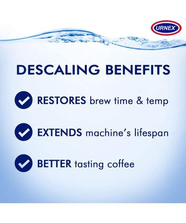Urnex Dezcal Activated Descaler - 100 Packets (1 oz) - Commercial Boiler & Espresso Equipment Cleaner - Buy Online on GoSupps.com