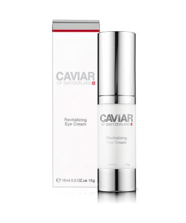 Revitalizing Eye Cream (15 ml) by Caviar of Switzerland Reduces Wrinkles and Crow's Feet Reduces Dark Circles and Puffy Eyes Nourishes and Rejuvenates Skin Impoves Elasticity and Collagen Production