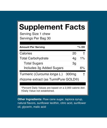 HumanN Turmeric Curcumin Chews Supplement - Orange Citrus Flavor | 30 Count - Buy Online on GoSupps.com
