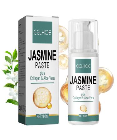 FOCUSUN Jasminsalbe for dark circles Jasminsalbe eye cream with collagen and aloe vera extract eye cream against dark circles removes bags and swelling 100ml 100 ml