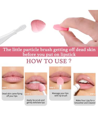 Silicone Lip Scrub Brush Exfoliator Tool - 3 PCS Pink 03 - Buy Online on GoSupps.com