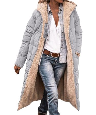 Women's Fleece Plush Jacket - Warm Fluffy Zippered Coat - Cozy Long Sleeve Winter Sweater - Breathable & Trendy Trench Coat in M - Buy Online on GoSupps.com